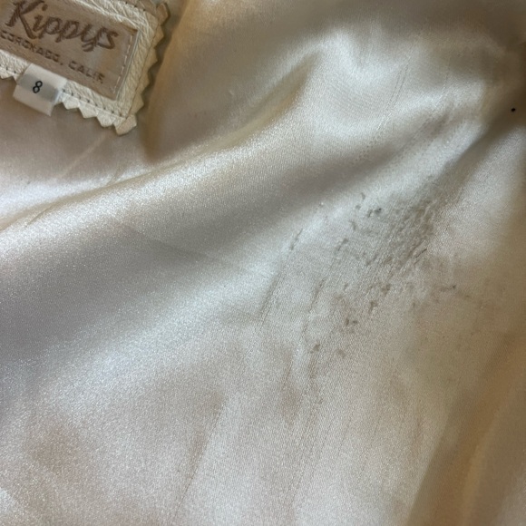Kippy's Women's Jacket White 100% Leather BLING Size 8 - Picture 7 of 15